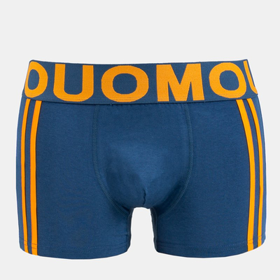 Blaue und gelbe Herren-Boxershorts mit Streifen - Unterwäsche