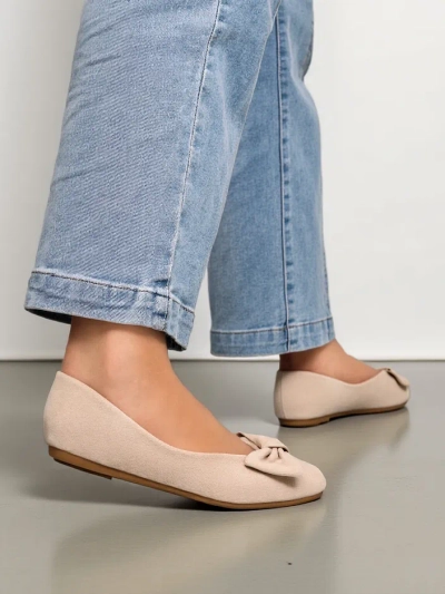 Royalfashion Damen-Ballerinas mit einer Schleife Abroes