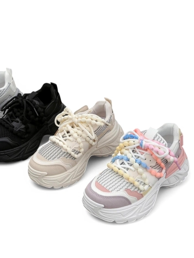 Royalfashion Damen sportliche Sneakers auf dickerer Sohle Loness