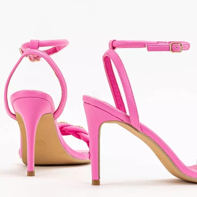 OUTLET Damensandalen in Fuchsia auf einem Tenedi-Stiletto - Schuhe
