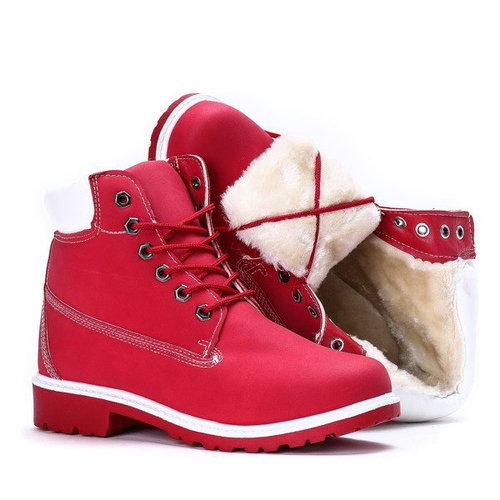 Червоні утеплені туристичні черевики Ellea - Взуття