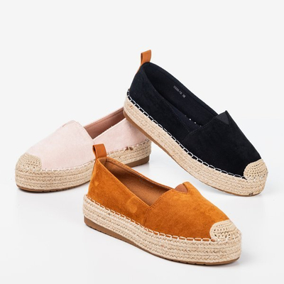 Hellrosa Espadrilles auf der Umox-Plattform - Schuhe 1