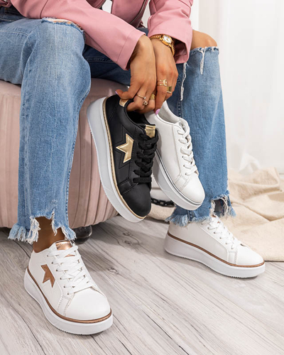 Біло-рожеві жіночі кеди Taqeva