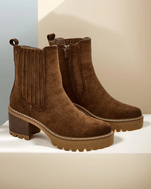 Жіночі чоботи до щиколотки з еко-замші від Royalfashion на стовпі Segiag