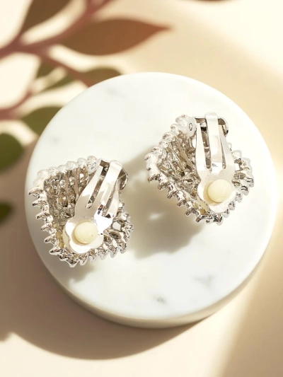 Royalfashion Damen-Clip-Ohrringe mit Zirkonia