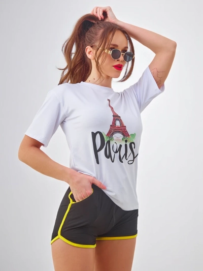 Royalfashion Damen Sportset mit T-Shirt und Shorts Paris