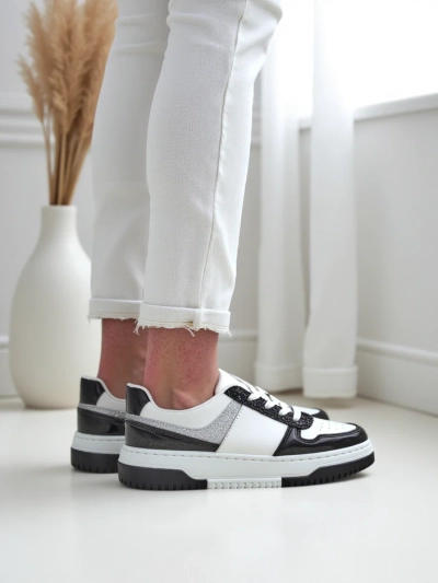 Royalfashion Damen Sneaker mit Glitzer Qisofi