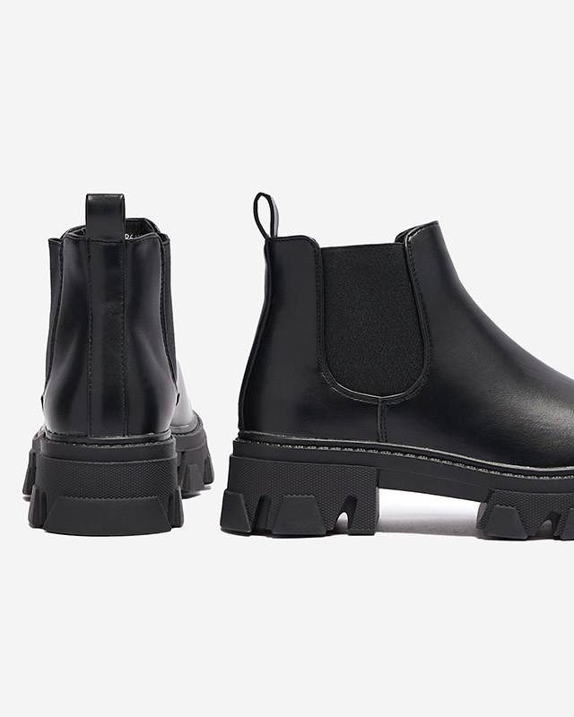 Damenstiefel zum Hineinschlüpfen in Schwarz Inilco- Footwear