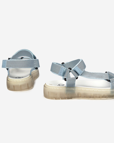 Blaue Cinore-Sandalen für Damen mit Klettverschluss - Footwear