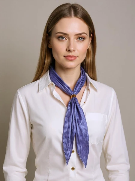 Aurelia Marineblauer Damen Plissee Schal 100% Polyester Fashion