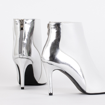 Білі жіночі ботильйони на шпильці Pritti