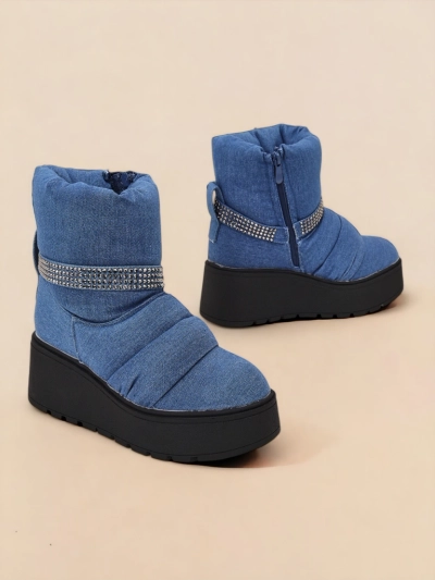 Royalfashion Damen Keil-Snowboots Renosi