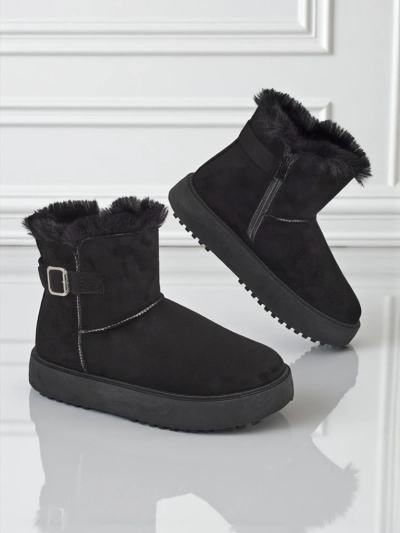 Royalfashion Kurze Damenstiefel im Schneestiefel-Stil Winter Crest