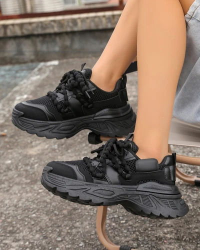 Royalfashion Damen sportliche Sneakers auf dickerer Sohle Loness