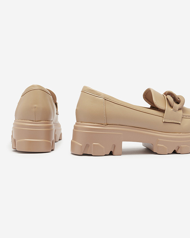 Damen Mokassins in Hellbraun Aromg- Footwear