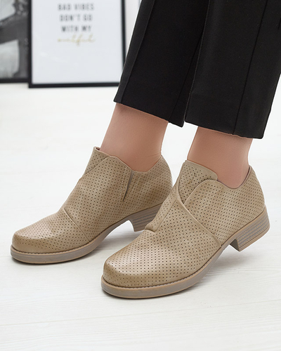 Beige Halbschuhe aus Öko-Leder Ilioppa- Footwear