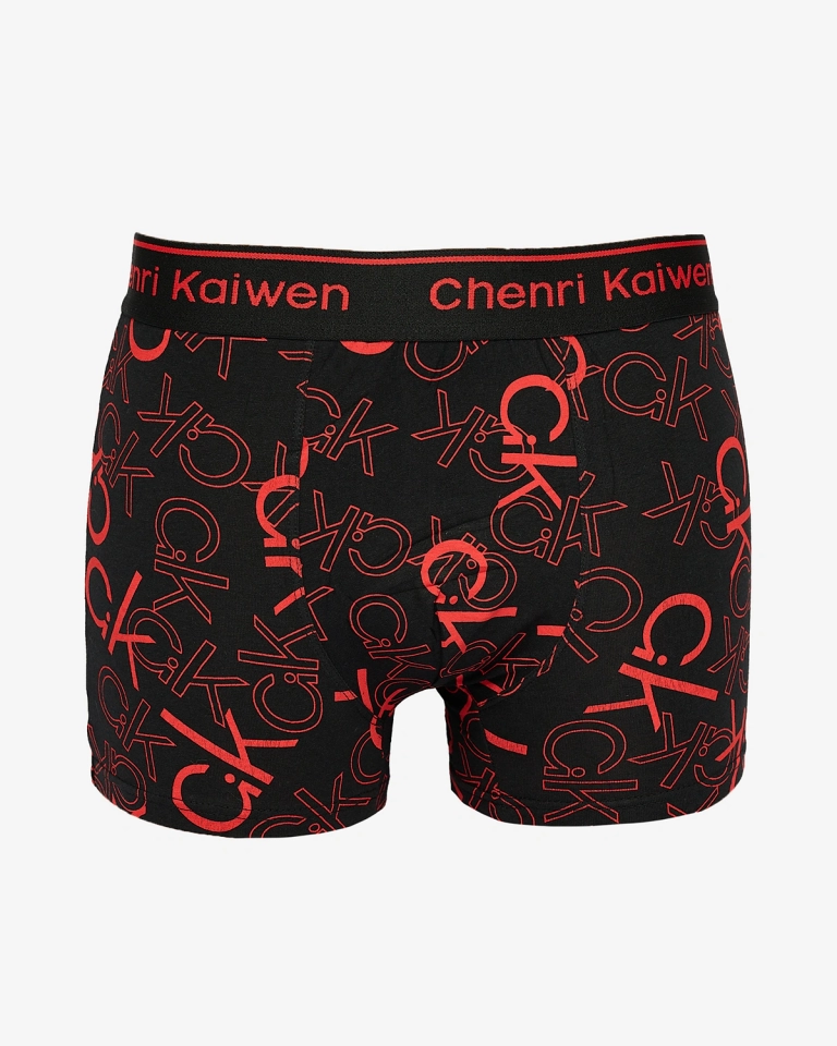 Royalfashion Herren Boxershorts mit Print in schwarz und rot