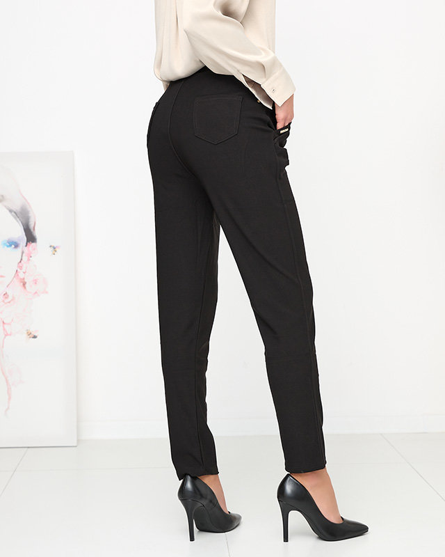 Elegante schwarze Treggings in ÜBERGRÖSSE für Damen - Kleidung