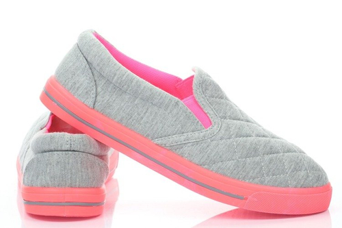 Сіро-рожеві жіночі сліпи на кросівках Asqus - Взуття