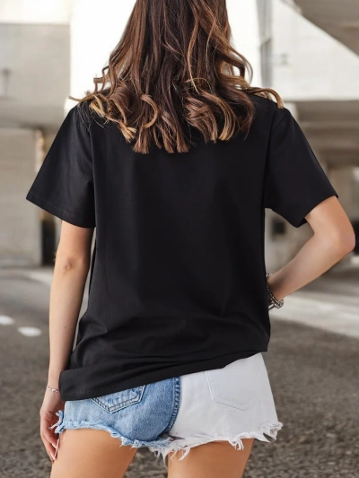 Royalfashion Baumwolle Damen T-Shirt Den Moment genießen Mit Refresh
