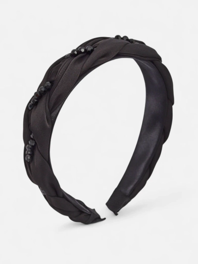 Royalfashion Haarband mit Zopfmuster und Perlen