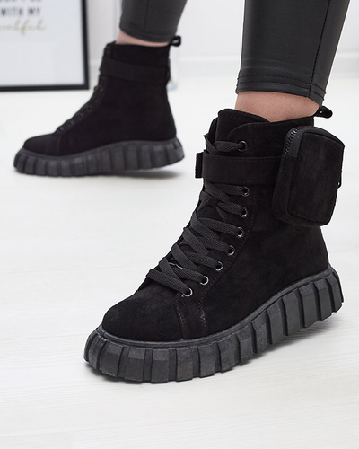 Damenstiefel mit Beutel in schwarz Sauups- Footwear