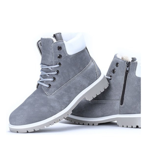 Ocieplane trapery w kolorze szarym Madilynn - Obuwie