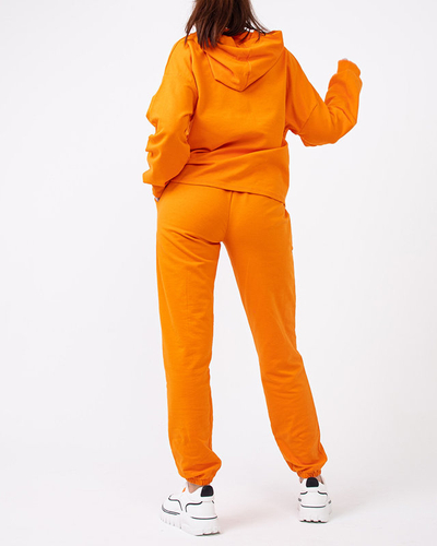 Orange Sport-Trainingsanzug-Set für Damen - Kleidung