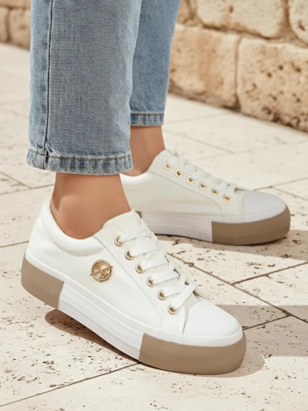 Damen-Sneaker Aurelio Canvas in Weiß