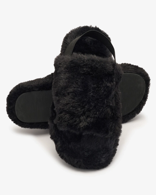 Жіночі хутряні капці Royalfashion чорні Nabres