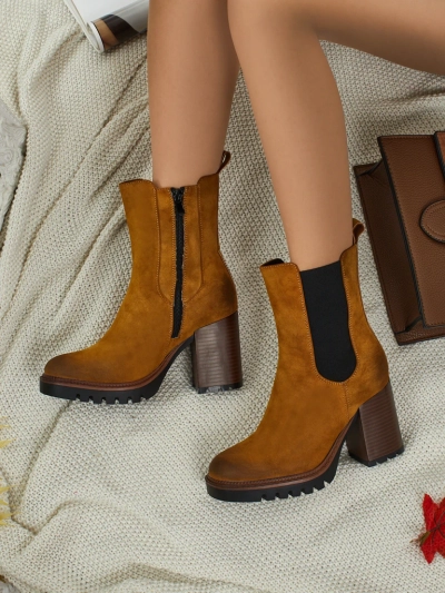 Ботильйони жіночі еко замшеві на підборах Soreya