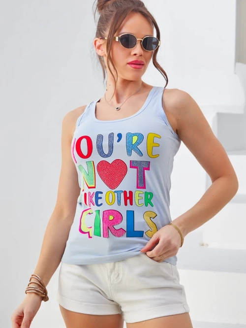 Royalfashion жіночий бавовняний майка на бретелях з принтами