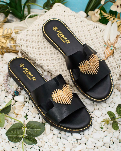 Royalfashion Women's Ortyca flache Sohlen Flip-Flops