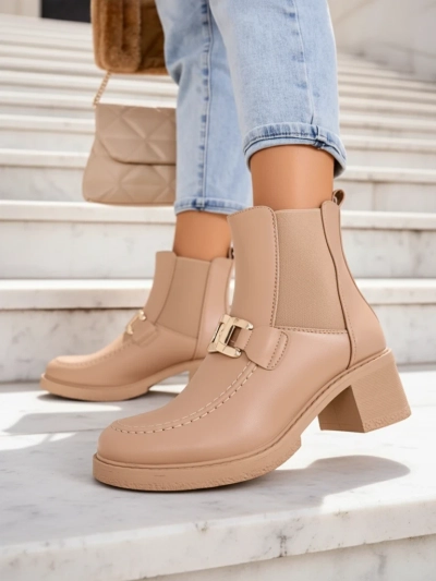 Royalfashion Damen Stiefeletten mit niedrigem Absatz Ewios