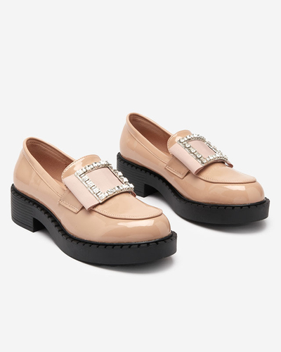 Lackschuhe mit Schnalle in Nude Fogim- Footwear