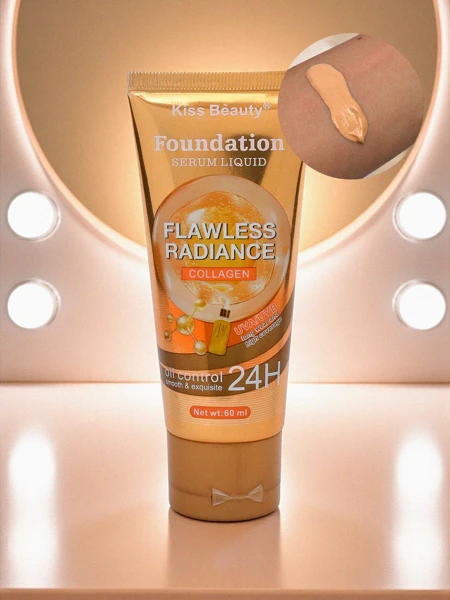 Kiss Beauty Foundation з колагеновою сироваткою – освітлюючий 24H