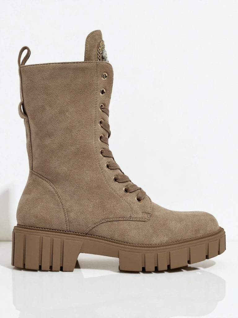 Royalfashion Damen hohe Worker Stiefeletten Suboo