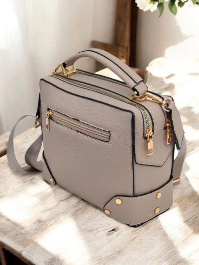 Royalfashion Vielseitige quadratische Handtasche aus Kunstleder