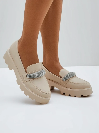 Royalfashion Damen-Mokassins mit Zirkonsteinen Emerne