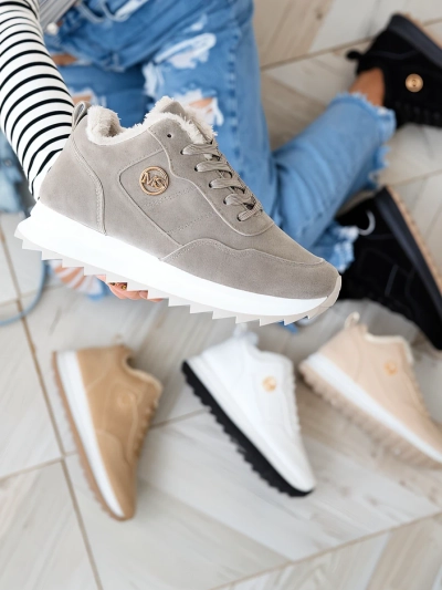 Royalfashion Grau Damen isolierte Sportschuhe Lahho
