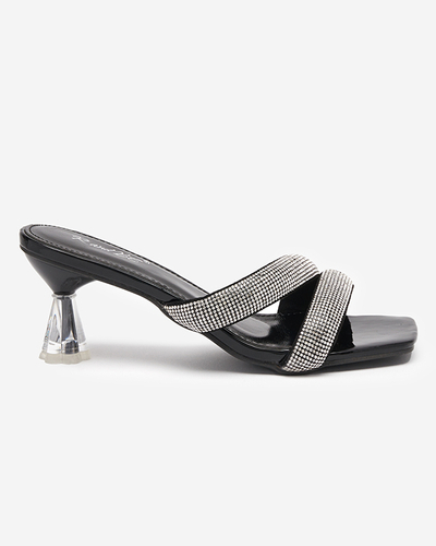 Schwarze Damensandalen mit niedrigem Absatz Teroo - Footwear