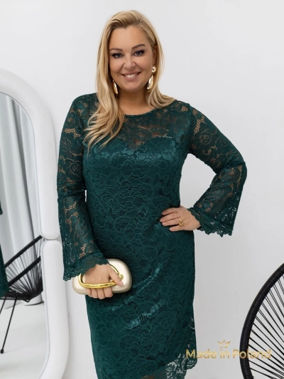 Elegantes Damen-Midikleid aus Spitze mit weiten Ärmeln Kiss Star