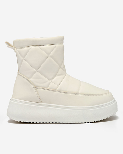 Royalfashion Weiße Damenstiefel a'la Schneestiefel Kacecica