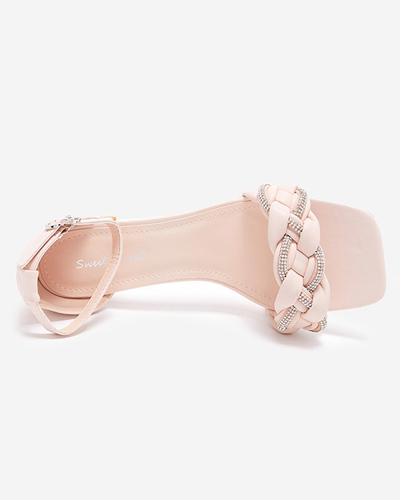OUTLET Beige und rosa Damensandalen auf der Marienka-Post - Schuhe