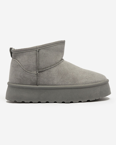 Royalfashion Grau Damen Plateau Schneestiefel Ersinella