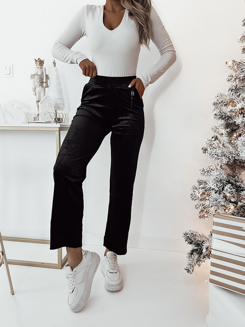 Royalfashion Брюки з вельветової тканини темно-коричневого кольору для жінок