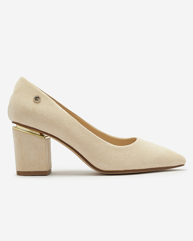 Beige Damen Pumps auf einem Pfosten Nanly- Footwear