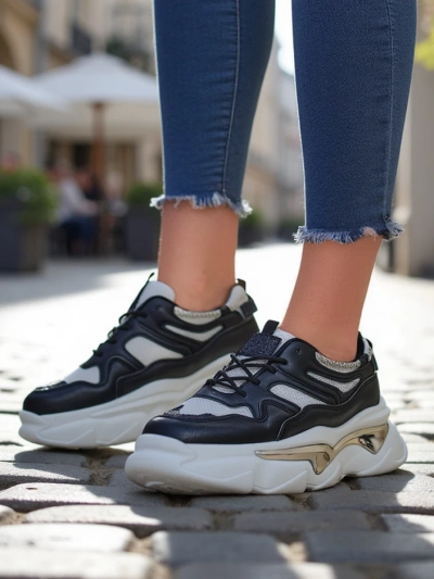 Royalfashion Damenschuhe auf dicker Sohle Lesalli