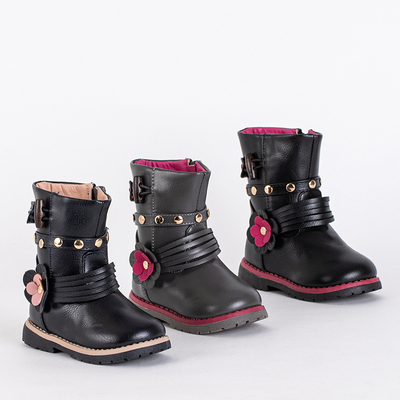 Graue Kinderstiefel aus Öko-Leder Kisso- Footwear