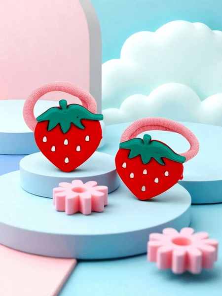 Royalfashion Haargummis mit Fruchtmotiv Fruity Bloom